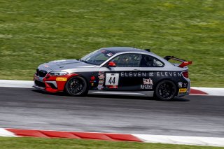 #44 BMW M2 CS (Cup) of Colin Garrett, Rooster Hall Racing, TC America, TCX, SRO America, New Orleans Motorsports Park, New Orleans, LA, May 2022.
 | Brian Cleary/SRO
