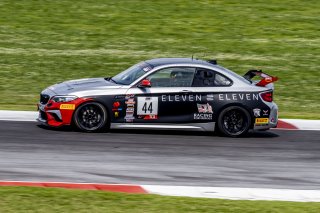 #44 BMW M2 CS (Cup) of Colin Garrett, Rooster Hall Racing, TC America, TCX, SRO America, New Orleans Motorsports Park, New Orleans, LA, May 2022.
 | Brian Cleary/SRO