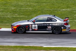 #44 BMW M2 CS (Cup) of Colin Garrett, Rooster Hall Racing, TC America, TCX, SRO America, New Orleans Motorsports Park, New Orleans, LA, May 2022.
 | Brian Cleary/SRO