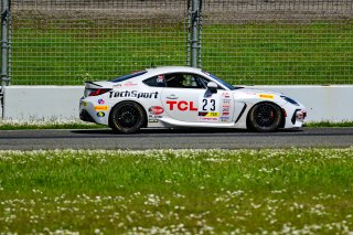 #23 Subaru BRZ  of TechSport Racing, driven by Shaoyi Che, TCA SRO America, Sonoma Raceway, Sonoma California, April 2023
 | &copy;Copyright: Frederick Hardy II 2023

All rights reserved. No Usage Without Permission