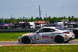 #23 Subaru BRZ  of TechSport Racing, driven by Shaoyi Che, TCA SRO America, NOLA Motorsport Park, Avondale, New Orlean, April 2023
 | &copy;Copyright: Frederick Hardy II 2023

All rights reserved. No Usage Without Permission