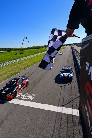 #44 BMW M2 CS (Cup) of Rooster Hall Racing, driven by Colin Garrett, TCX, #5 Honda Civic Si FE1 of LA Honda World Racing, driven by Spencer Bucknum, TCA  SRO America, NOLA Motorsport Park, Avondale, New Orlean, April 2023
 | &copy;Copyright: Frederick Hardy II 2023

All rights reserved. No Usage Without Permission