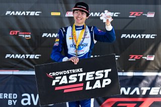 #73 Honda Civic Type-R TCX of LA Honda World Racing, driven by Kyle Loh, receives the CrowdStrike Fast Lap Award SRO America, NOLA Motorsport Park, Avondale, New Orlean, April 2023
 | &copy;Copyright: Frederick Hardy II 2023

All rights reserved. No Usage Without Permission
