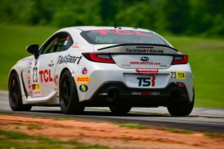 #23 Subaru BRZ  of TechSport Racing, driven by Shaoyi Che, TCA SRO America, Virginia International Raceway, Alton, Virginia, June 2023
 | ©Copyright: Frederick Hardy II / SRO 2023/  

All rights reserved. No Usage Without Permission