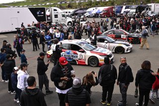 #44 BMW M2 CS (Cup) of Rooster Hall Racing, driven by Colin Garrett, TCX, #22 Subaru BRZ  of TechSport Racing, driven by Devin Anderson, TCX SRO America, Sonoma Raceway, Sonoma California, April 2023
 | &copy;Copyright: Frederick Hardy II 2023

All rights reserved. No Usage Without Permission