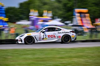 #23 Subaru BRZ  of TechSport Racing, driven by Shaoyi Che, TCA SRO America, Virginia International Raceway, Alton, Virginia, June 2023
 | &copy;Copyright: Frederick Hardy II / SRO 2023/  

All rights reserved. No Usage Without Permission