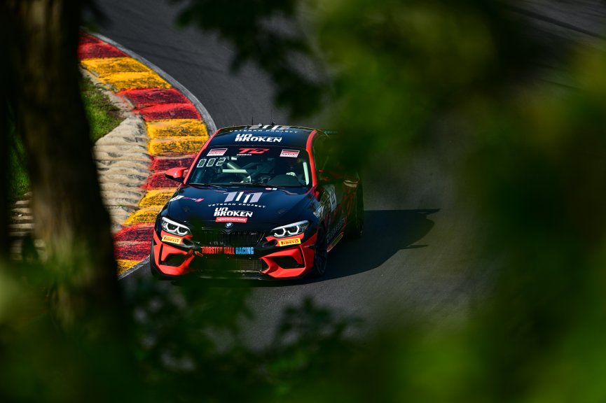 #44 BMW M2 CS (Cup) of Rooster Hall Racing, driven by Colin Garrett, TCX Road America, Aug. 17-20 2023 SRO
