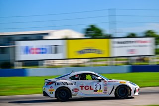 #23 Subaru BRZ  of TechSport Racing, driven by Shaoyi Che, TCA Florida, SRO America, Sebring, Sebring International Raceway, September 2023
 | &copy;Copyright: Frederick Hardy II / SRO 2023/  

All rights reserved. No Usage Without Permission