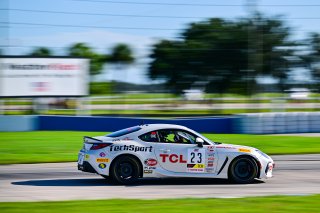 #23 Subaru BRZ  of TechSport Racing, driven by Shaoyi Che, TCA Florida, SRO America, Sebring, Sebring International Raceway, September 2023
 | ©Copyright: Frederick Hardy II / SRO 2023/  

All rights reserved. No Usage Without Permission