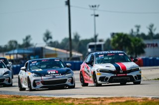 #77 Honda Civic Si FE1 of Skip Barber Racing School, driven by William Lambros, TCA, #22 Subaru BRZ  of TechSport Racing, driven by Devin Anderson, TCA Florida, SRO America, Sebring, Sebring International Raceway, September 2023
 | ©Copyright: Frederick Hardy II / SRO 2023/  

All rights reserved. No Usage Without Permission