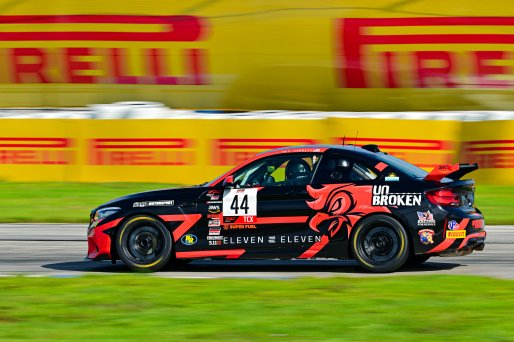 #44 BMW M2 CS (Cup) of Rooster Hall Racing, driven by Colin Garrett, TCX Florida, SRO America, Sebring, Sebring International Raceway, September 2023
 | &copy;Copyright: Frederick Hardy II / SRO 2023/  

All rights reserved. No Usage Without Permission