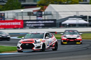 #780 Hyundai Veloster N DCT TC (2021 - ) of GenRacer, driven by Sally McNulty, TC Indiana, Indianapolis, Indianapolis Motor Speedway, Oct. 2023, SRO America
 | &copy;Copyright: Frederick Hardy II / SRO 2023/  

All rights reserved. No Usage Without Permission