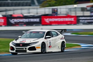 #93 Honda Civic Type-R TCX of Ian Lacy Racing, driven by Christopher DeFreitas, TCX Indiana, Indianapolis, Indianapolis Motor Speedway, Oct. 2023, SRO America
 | &copy;Copyright: Frederick Hardy II / SRO 2023/  

All rights reserved. No Usage Without Permission