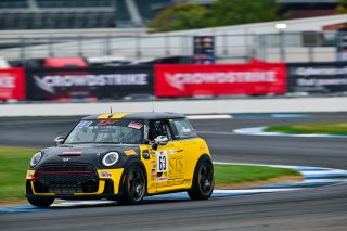 #63 Mini JCW (2019 - ) of MINI JCW Team, driven by Landon Lewis, TCA Indiana, Indianapolis, Indianapolis Motor Speedway, Oct. 2023, SRO America
 | &copy;Copyright: Frederick Hardy II / SRO 2023/  

All rights reserved. No Usage Without Permission