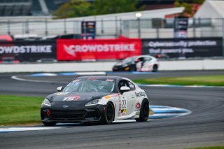 #22 Subaru BRZ  of TechSport Racing, driven by Devin Anderson, TCA Indiana, Indianapolis, Indianapolis Motor Speedway, Oct. 2023, SRO America
 | &copy;Copyright: Frederick Hardy II / SRO 2023/  

All rights reserved. No Usage Without Permission