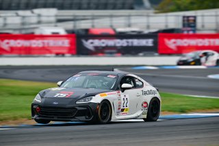 #22 Subaru BRZ  of TechSport Racing, driven by Devin Anderson, TCA Indiana, Indianapolis, Indianapolis Motor Speedway, Oct. 2023, SRO America
 | &copy;Copyright: Frederick Hardy II / SRO 2023/  

All rights reserved. No Usage Without Permission