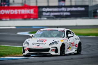 #23 Subaru BRZ  of TechSport Racing, driven by Shaoyi Che, TCA Indiana, Indianapolis, Indianapolis Motor Speedway, Oct. 2023, SRO America
 | &copy;Copyright: Frederick Hardy II / SRO 2023/  

All rights reserved. No Usage Without Permission