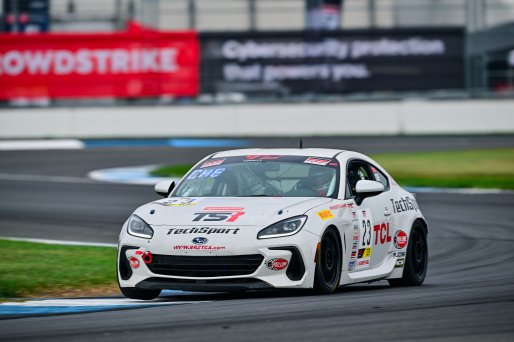 #23 Subaru BRZ  of TechSport Racing, driven by Shaoyi Che, TCA Indiana, Indianapolis, Indianapolis Motor Speedway, Oct. 2023, SRO America
 | &copy;Copyright: Frederick Hardy II / SRO 2023/  

All rights reserved. No Usage Without Permission