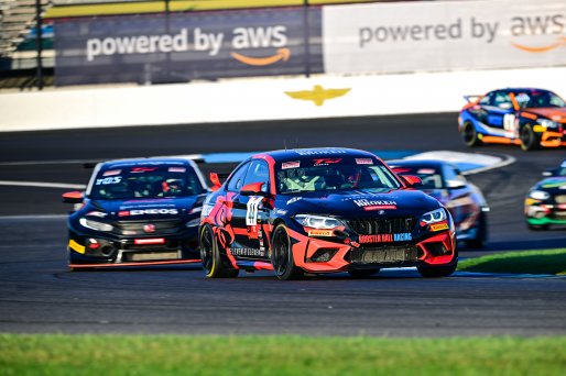 #44 BMW M2 CS (Cup) of Rooster Hall Racing, driven by Colin Garrett, TCX Indiana, Indianapolis, Indianapolis Motor Speedway, Oct. 2023, SRO America
 | &copy;Copyright: Frederick Hardy II / SRO 2023/  

All rights reserved. No Usage Without Permission