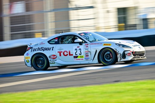 #23 Subaru BRZ  of TechSport Racing, driven by Shaoyi Che, TCA nIndiana, Indianapolis, Indianapolis Motor Speedway, Oct. 2023, SRO America
 | &copy;Copyright: Frederick Hardy II / SRO 2023/  

All rights reserved. No Usage Without Permission