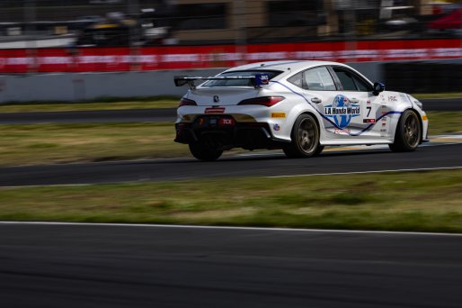 April 2024 #7 Acura Integra Type S of Mario Biundo, LAHonda World Racing, SRO TC America, Sonoma California, Sonoma Raceway, TC America presented by Skip Barber, TCX
 | MotorSportMedia | Halston Pitman 2021 - All Rights Reserved