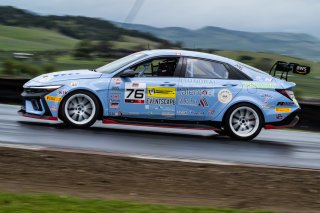 #76 Hyundai Elantra N1 TC EVO of PJ Groenke, Ricca Autosport, TC America Powered by Skip Barber Racing School, Sonoma Raceway, Sonoma, CA, March 28-30, 2025.
 | SRO Motorsports Group