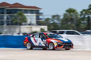 #74 Hyundai Elantra N1 TC EVO of CJ Sepulveda, Ricca Autosport, TC America Powered by Skip Barber Racing School, Sebring International Raceway, Sebring, FL, May 15-18, 2025.
 | SRO Motorsports Group