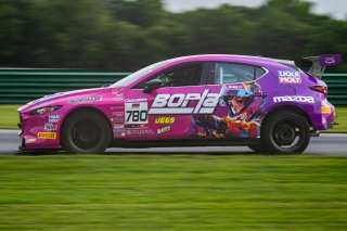 #780 Mazda 3 TC of Sally McNulty, FTG Racing, TC America Powered by Skip Barber Racing School, Virginia International Raceway, Alton, VA, July 17-20, 2025.
 | Jason Doudt / SRO Motorsports Group