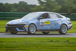 #76 Hyundai Elantra N1 TC EVO of PJ Groenke, Ricca Autosport, TC America Powered by Skip Barber Racing School, Virginia International Raceway, Alton, VA, July 17-20, 2025.
 | Jason Doudt / SRO Motorsports Group
