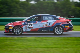 #77 Hyundai Elantra N1 TC EVO of Eric Kunz, Ricca Autosport, TC America Powered by Skip Barber Racing School, Virginia International Raceway, Alton, VA, July 17-20, 2025.
 | Jason Doudt / SRO Motorsports Group
