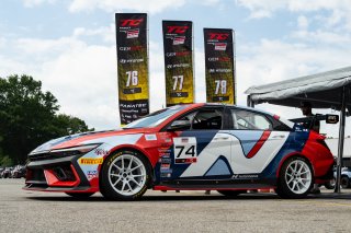 #74 Hyundai Elantra N1 TC EVO of Andre Castro, Ricca Autosport, TC America Powered by Skip Barber Racing School, Virginia International Raceway, Alton, VA, July 17-20, 2025.
 | Jason Doudt / SRO Motorsports Group