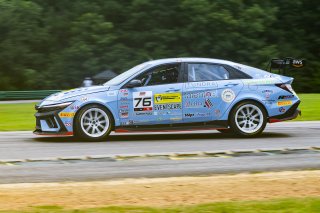 #76 Hyundai Elantra N1 TC EVO of PJ Groenke, Ricca Autosport, TC America Powered by Skip Barber Racing School, Virginia International Raceway, Alton, VA, July 17-20, 2025.
 | Jason Doudt / SRO Motorsports Group