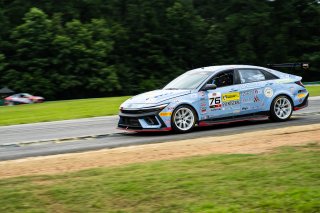 #76 Hyundai Elantra N1 TC EVO of PJ Groenke, Ricca Autosport, TC America Powered by Skip Barber Racing School, Virginia International Raceway, Alton, VA, July 17-20, 2025.
 | Jason Doudt / SRO Motorsports Group