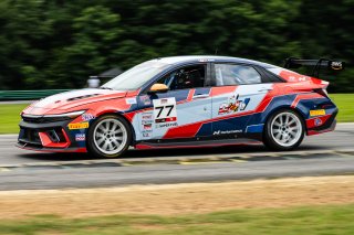 #77 Hyundai Elantra N1 TC EVO of Eric Kunz, Ricca Autosport, TC America Powered by Skip Barber Racing School, Virginia International Raceway, Alton, VA, July 17-20, 2025.
 | Jason Doudt / SRO Motorsports Group