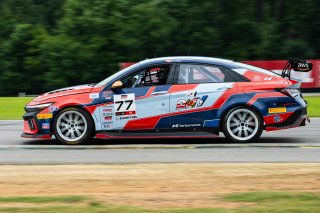 #77 Hyundai Elantra N1 TC EVO of Eric Kunz, Ricca Autosport, TC America Powered by Skip Barber Racing School, Virginia International Raceway, Alton, VA, July 17-20, 2025.
 | Jason Doudt / SRO Motorsports Group