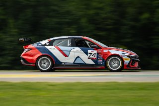 #74 Hyundai Elantra N1 TC EVO of Andre Castro, Ricca Autosport, TC America Powered by Skip Barber Racing School, Virginia International Raceway, Alton, VA, July 17-20, 2025.
 | SRO Motorsports Group