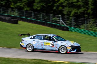 #76 Hyundai Elantra N1 TC EVO of PJ Groenke, Ricca Autosport, TC America Powered by Skip Barber Racing School, Virginia International Raceway, Alton, VA, July 17-20, 2025.
 | SRO Motorsports Group