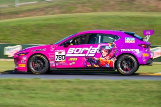 #780 Mazda 3 TC of Sally McNulty, FTG Racing, TC America Powered by Skip Barber Racing School, Road America, Elkhart Lake, WI, August 14-17, 2025.
 | Jason Doudt / SRO Motorsports Group