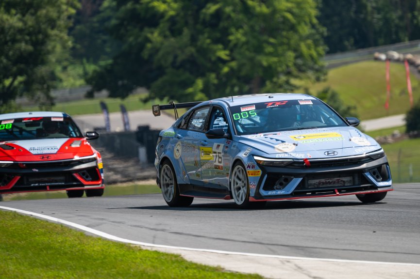 #76 Hyundai Elantra N1 TC EVO of PJ Groenke, Ricca Autosport, TC America Powered by Skip Barber Racing School, Road America, Elkhart Lake, WI, August 14-17, 2025.
