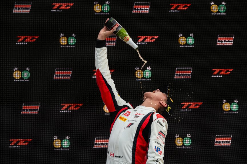 Podium at TC America Powered by Skip Barber Racing School, SRO America, Road America, Elkhart Lake, WI, August 14-17, 2025.
