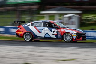#74 Hyundai Elantra N1 TC EVO of Justin Gravett, Ricca Autosport, TC America Powered by Skip Barber Racing School, Road America, Elkhart Lake, WI, August 14-17, 2025.
 | SRO Motorsports Group