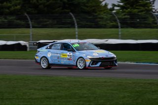 #76 Hyundai Elantra N1 TC EVO of PJ Groenke, Ricca Autosport, TC America Powered by Skip Barber Racing School, Indianapolis Motor Speedway, Indianapolis, IN, October 16-19, 2025.
 | SRO Motorsports Group