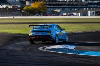 #76 Hyundai Elantra N1 TC EVO of PJ Groenke, Ricca Autosport, TC America Powered by Skip Barber Racing School, Indianapolis Motor Speedway, Indianapolis, IN, October 16-19, 2025.
 | Jason Doudt / SRO Motorsports Group