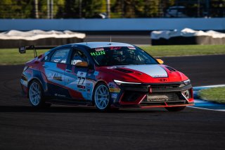 #77 Hyundai Elantra N1 TC EVO of Eric Kunz, Ricca Autosport, TC America Powered by Skip Barber Racing School, Indianapolis Motor Speedway, Indianapolis, IN, October 16-19, 2025.
 | Jason Doudt / SRO Motorsports Group