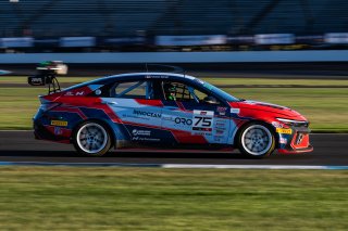 #75 Hyundai Elantra N1 TC EVO of Connor Attrell, Ricca Autosport, TC America Powered by Skip Barber Racing School, Indianapolis Motor Speedway, Indianapolis, IN, October 16-19, 2025.
 | Jason Doudt / SRO Motorsports Group