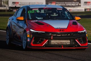 #77 Hyundai Elantra N1 TC EVO of Eric Kunz, Ricca Autosport, TC America Powered by Skip Barber Racing School, Indianapolis Motor Speedway, Indianapolis, IN, October 16-19, 2025.
 | Jason Doudt / SRO Motorsports Group