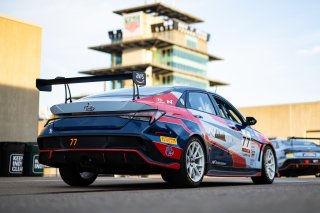 #77 Hyundai Elantra N1 TC EVO of Eric Kunz, Ricca Autosport, TC America Powered by Skip Barber Racing School, Indianapolis Motor Speedway, Indianapolis, IN, October 16-19, 2025.
 | SRO Motorsports Group