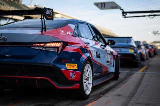 #77 Hyundai Elantra N1 TC EVO of Eric Kunz, Ricca Autosport, TC America Powered by Skip Barber Racing School, Indianapolis Motor Speedway, Indianapolis, IN, October 16-19, 2025.
 | SRO Motorsports Group