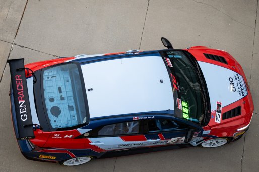#75 Hyundai Elantra N1 TC EVO of Connor Attrell, Ricca Autosport, TC America Powered by Skip Barber Racing School, Indianapolis Motor Speedway, Indianapolis, IN, October 16-19, 2025.
 | SRO Motorsports Group