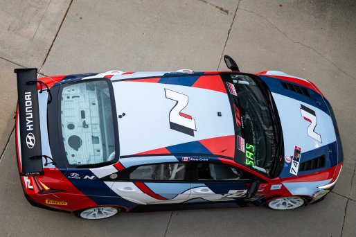 #74 Hyundai Elantra N1 TC EVO of Alana Carter, Ricca Autosport, TC America Powered by Skip Barber Racing School, Indianapolis Motor Speedway, Indianapolis, IN, October 16-19, 2025.
 | SRO Motorsports Group